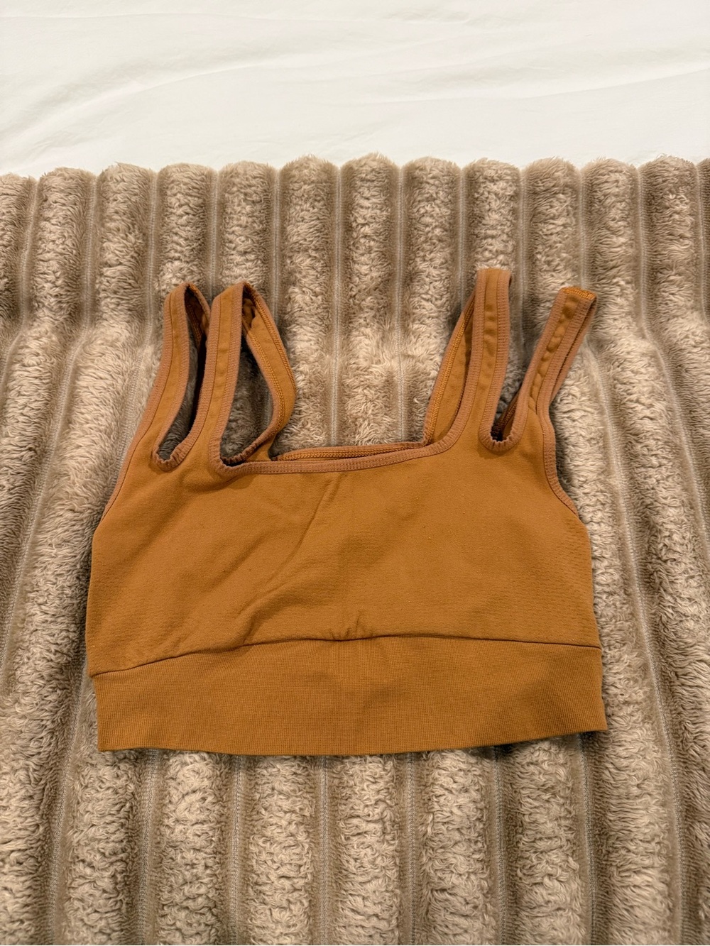 FP Movement by Free People Double-Strap Cropped Sports Bra - Caramel